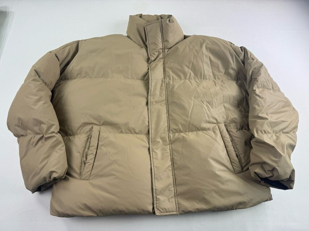 CHINISM Men’s XL Tan Khaki Puffer Jacket Oversized Streetwear
